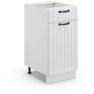 Vicco Midischrank Fame-Line Weiß Landhaus, 40 x 82 cm ohne Arbeitsplatte