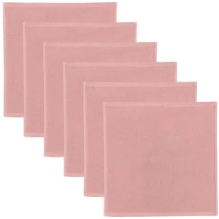 Erwin Müller Geschirrtuch Spültuch 6er-Pack, Baumwolle Uni rosa
