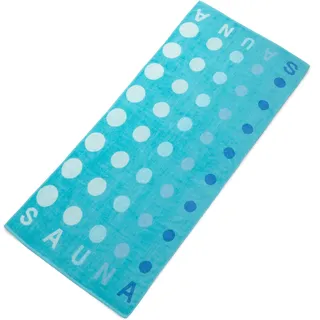 aqua-textil Point Saunatuch 90 x 220 cm türkis Baumwolle Saunahandtuch Frotteehandtuch Duschtuch