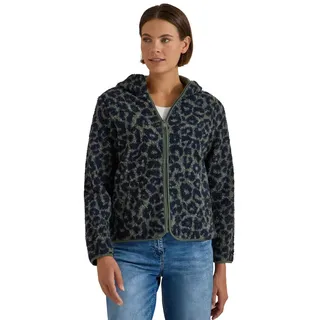 Cecil Damen 3231340 Teddy-Jacke mit Kapuze und Leo-Muster (1er Pack) - M