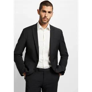 Anzug CINQUE "CICASTELLO", Herren, Gr. 48, N-Gr, schwarz, Web, Obermaterial: 53% Polyester, 43% Schurwolle, 4% Elasthan, unifarben, modisch, Basic, Anzüge, mit Powerstretch, Topseller