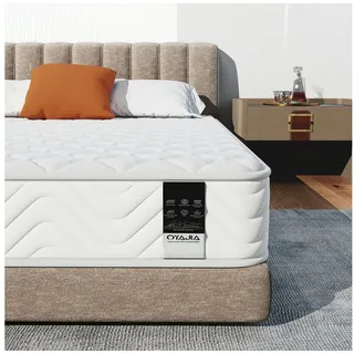 Bonnellfederkernmatratze 7-Zonen 90x200, 140x200 cm & weitere Größen, oyajia, 18 cm hoch, (Rückenentlastung, Orthopädisch, Bonnell Spezial Federkern), ergonomisch, atmungsaktiv weiß 90 cm x 200 cm x 18 cm