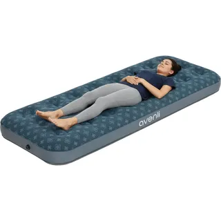 AVENLI Campingbett Luftmatratze Single-Size 191x73x22 cm, Reisebett 1 Person, Coil-Beam, beflockte Liegefläche, bis 100 kg, grün/grau