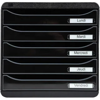 Exacompta 3097214D Büro-Schubladenschrank Schwarz