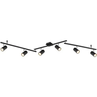 GLOBO Deckenstrahler 6 flammig schwarz Metall