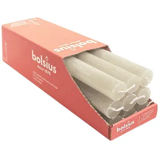 Stabkerzen Rustik, 23/270 mm, Sandgrau, BOLSIUS, Brenndauer ca. 13h, 9 Stück pro Verpackung