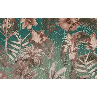 KOMAR Vliestapete grün rosa), Abstraktes, 400x250 cm Fsc, Tapeten, Shop, Vliestapeten
