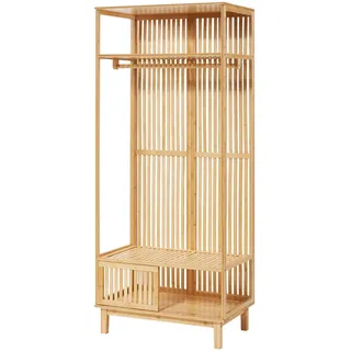 [en.casa] Ypäjä Garderobenständer 187x80x47 cm Beige