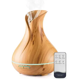 Aoonar 550ml Aroma Diffuser für Ätherische Öle – Ultraschall Luftbefeuchter mit 7 LED-Farben, BPA-frei, Aromatherapie Diffusor für Schlafzimmer, Büro & Spa (550ml Remote Control)