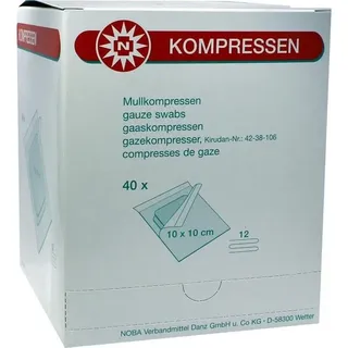 NOBAMED MULLKOMPRESSE 10X10CM 12FACH STERILE KOMPR PRO SET 40x2 st
