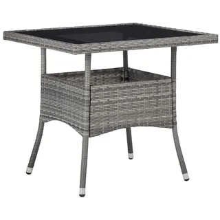 vidaXL Gartentisch 80 x 80 x 75 cm Grau