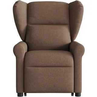 vidaXL Massagesessel mit Aufstehhilfe Stoff 87 x 100,5 x 87 cm Braun