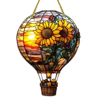 Heißluftballon Deko | Flache Solar Luftballon Außendekoration,Wetterfeste Solarbeleuchtung Außendekor Für Garten Terrasse Balkon
