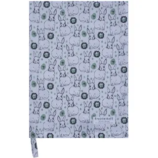 Krasilnikoff Geschirrhandtuch Bunnies And Eggs, 70 x 50 cm, green