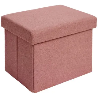Laleni Sitzhocker Boucle 41 x 31 x 31 cm Koralle