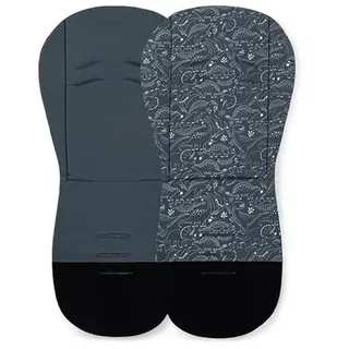 Petite&Mars Foamy Memory Foam Liner * Sitzeinlage * Universal Sitzauflage für Kinderwagen, Buggy * Anti-Stoß * Baumwolle (Anthracite Dino)