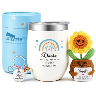 Giftota Dankeschön Geschenke, Danke Geschenke für Frauen Dankeschön Geschenk Klein Sonnenblume Geschenk für Frauen Männer Mama Oma Freundin Lehrerin Erzieherin Abschiedsgeschenk Kollegin Kollegen