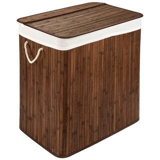 PANA ECO Bambus Wäschekorb mit Deckel • Wäschebox Holz Wäschesack • Faltbarer Wäschesammler • Badezimmer Wäschetruhe • 100% Bambus • Farbe: Braun • Größe: 150L (40 x 60 x 63 cm)