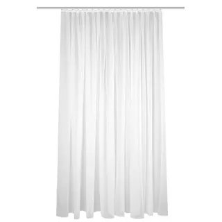 HOME WOHNIDEEN Vorhang Fertigstore SABLIO uni, Faltenband, weiß oder wollweiß, versch. Größen, Polyester weiß 600 cm x 175 cm