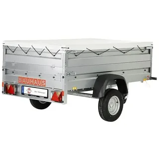 Stema Anhänger BH 7.5-20-12.1B mit Bordwandaufsatz u. Flachplane  (Nutzlast: 583 kg, Einachser, Kasteninnenmaß: 201 x 117 x 60 cm, Ungebremst)