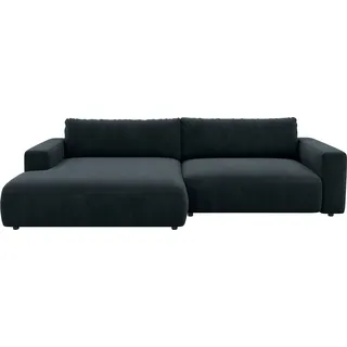 Ecksofa MUSTERRING "LUCIA zeitlos, bequem, schöne Detailverarbeitung Breite 296cm, L-Form", schwarz (schwarz samt), B:296cm H:81cm T:190cm, Flachgewebe VALMONT (60% Baumwolle/40% Leinen);Leder PURO, pigmentiertes Leder;Microfaser CRONA (100% Polyester);Flachgewebe FLORIS (100% Polyester);Leder BAX, pigmentiertes Leder, Sofas, Ecksofa