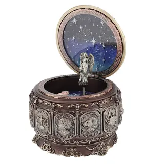 MAGT Spieluhr Vintage, 12 Sternbilder Spieluhr mit Sternbildern Rotierende Göttin Funkelnden LED Lichter, Geschenke für Weihnachten Valentinstag Geburtstag (Capricorn)