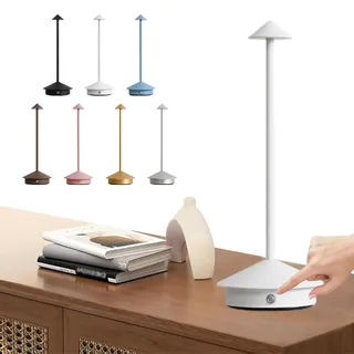 Xpwghap Heimtischlampe,Heim-glueck Kabellose LED Tischlampe Im Edlen Design,Tischlampe Kabellos LED Tischleuchte Tischlampe Touch Outdoor Wasserdicht Für Restaurant/Bar/Garten/Balkon/Esstisch-A