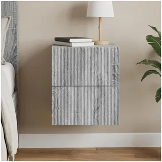vidaXL Nachtschrank Wandmontierter Nachttisch 33 x 34,5 x 40 cm Grau