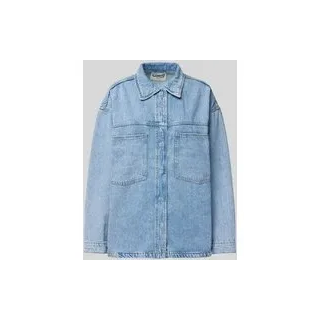 Loose Fit Jeansjacke aus reiner Baumwolle Modell 'LEMMIE', Hellblau, XL
