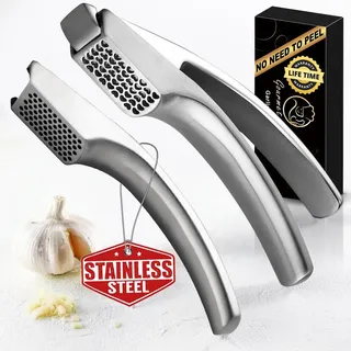 Gourmet Berner Gourmet Easy Knoblauchpressen-Set, Knoblauchpresse,
