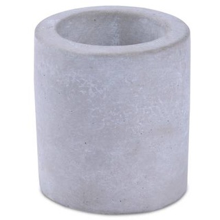 Müller: Kerzenhalter Stone in Beton Optik - für Spitzkerzen und Teelichter - 2 in 1 - Maße: 65/60 mm - Grau (1 Stück)