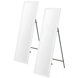 2x Spiegel Standspiegel Ganzkörperspiegel Ankleidespiegel stehend 125 cm Weiß