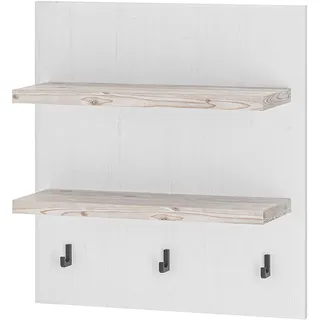 Küchenregal HOME AFFAIRE "Florenz, Wandboard in Pinie Weiß, Hängeregal, Wandregal", weiß (pinie weiß), B:60cm H:65cm T:20cm, Holzwerkstoff, Regale, im Landhausstil, Breite 60 cm, 28 mm starker Ablageboden