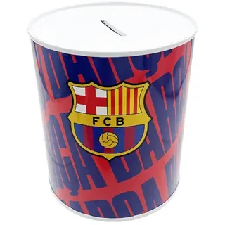 FC Barcelona Spardose 12 × 10 × 10 cm Metall zylindrisch mit Schlitz für Münzen und Scheine, (1-tlg) bunt