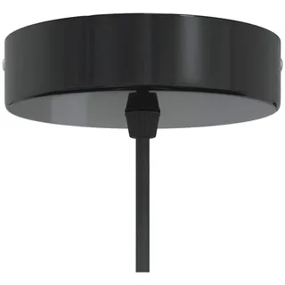 vidaXL Pendelleuchte 1-flg. E27 Ø 31 cm schwarz glänzend