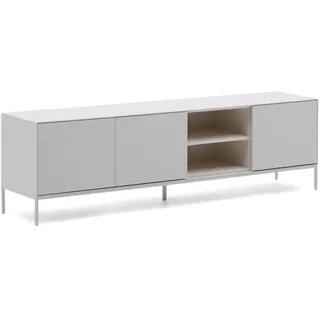 Kave Home Vedrana TV-Lowboard 0 cm Weiß Stahl/MDF