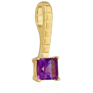 NKlaus Paar Ohrstecker Kettenanhänger 333 Gelbgold 8 Karat 4x4mm echt Amethyst Damen Amulett