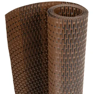 vidaXL Balkon Sichtschutz, Balkonbespannung Rattan-Optik, Sonnenschutz Windschutz für Terrasse Garten, Balkonverkleidung Balkonabdeckung, Braun Schwarz 500x80cm Poly Rattan