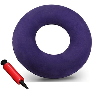 Emoobin Donut-Kissen, tragbares aufblasbares Sitzkissen für Hämorrhoid, Steißbein, Steißbein, Schmerzlinderung – Luftpumpe im Lieferumfang enthalten