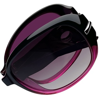 Joopin Faltbrille Sonnenbrille Damen Polarisiert Lila und Damen Sonnenbrille Groß Faltbare UV400 Schutz Übergroß Klassisch Vintage (Retro Farbverlauf Lila) - Einheitsgröße