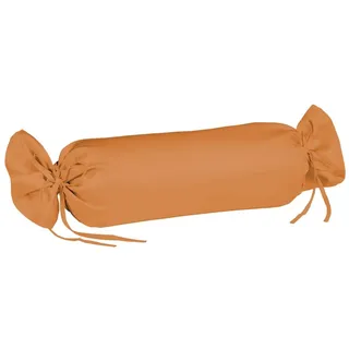 Fleuresse Colours Nackenrollenbezug, Mako Satin, orange, 40 x 15 cm