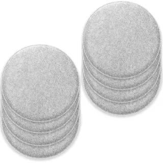 RUBBERNECK Stuhlkissen Rubberneck 8er Set rutschfeste Filz Sitzkissen Rund, Stuhlkissen mit Antirutsch-Noppen - rutschfeste Oberfläche grau