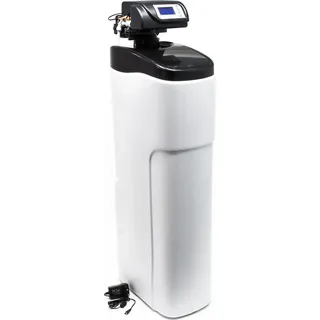 Wiltec Soft-d Wasserenthärtungsanlage, Wasserentkalkung mit 1000 l/h, Entkalkungsanlage mit Ionentauscher, Wasserenthärter mit 30 l Soletank