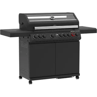 Rösle Gasgrill 'Artiso G6-SB Nero' schwarz 158 x 114,5 x 53 cm