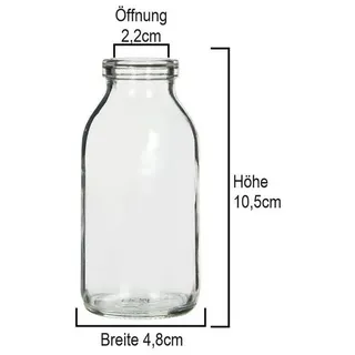 NaDeco Glasflaschen 32 Stück 10,5 x 4,8cm, Deko-Flaschen Set Vasen Tischdeko Fläschen Glasfläschchen Windlichter Glas-Dekoration Minivasen, kleine Gläser zu Weihnachten Hochzeit Geburtstag