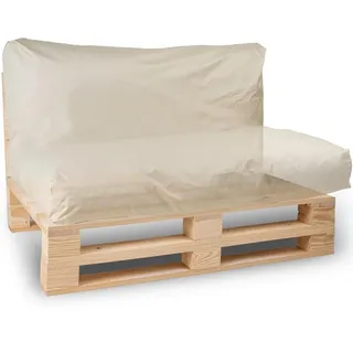 bananair - Palettenkissen Outdoor Wasserdicht & Abnehmbar - Schaumstoffpolsterung, Bequem - Polster Ideal für Europaletten, Palettenmöbel, Gartenmöbel (Sitz- oder Rückenkissen, 120x60 cm, Beige)