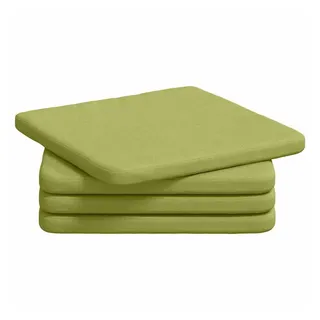 vidaXL Sitzkissen 40 x 40 x 3 cm hellgrün 4-tlg.
