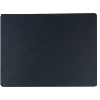 1 Lind Leder Tischset / Platzset SQUARE L Bull schwarz 35x45cm