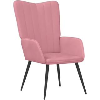 vidaXL Sessel Samt 61 x 70 x 96,5 cm rosa