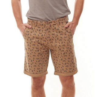 Blend Stoffhose BLEND Herren kurze Hose zeitlose Chino-Shorts mit Feder-Print Allover Freizeit-Hose 20710128 Beige beige S
